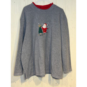 Women's Unbranded Gray Christmas Crew Neck Sweater